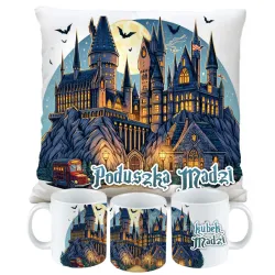 Magiczny zestaw prezentowy Poduszka i Kubek dla czarodzieja do szkoły magii